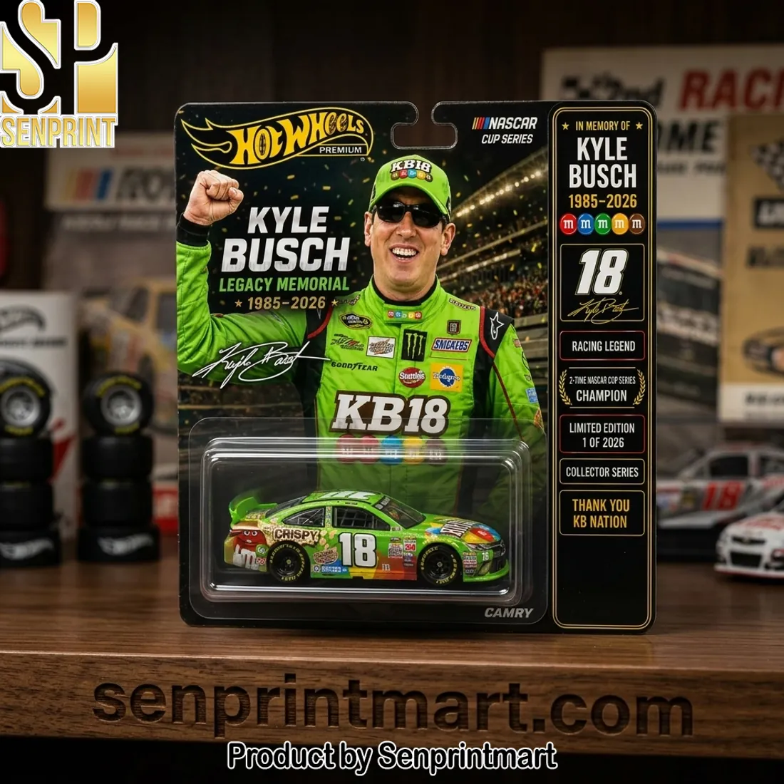 Hot Wheels Premium Kyle Busch Legacy Memorial 1985-2026 NASCAR Diecast Car