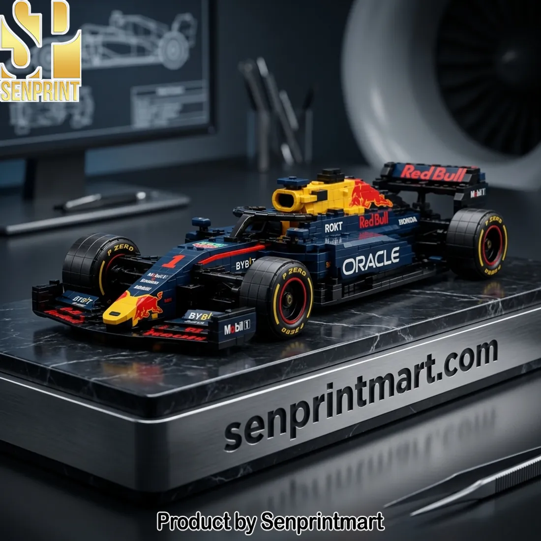 Oracle Red Bull Racing F1 Max Verstappen Collectible Lego Brick Set