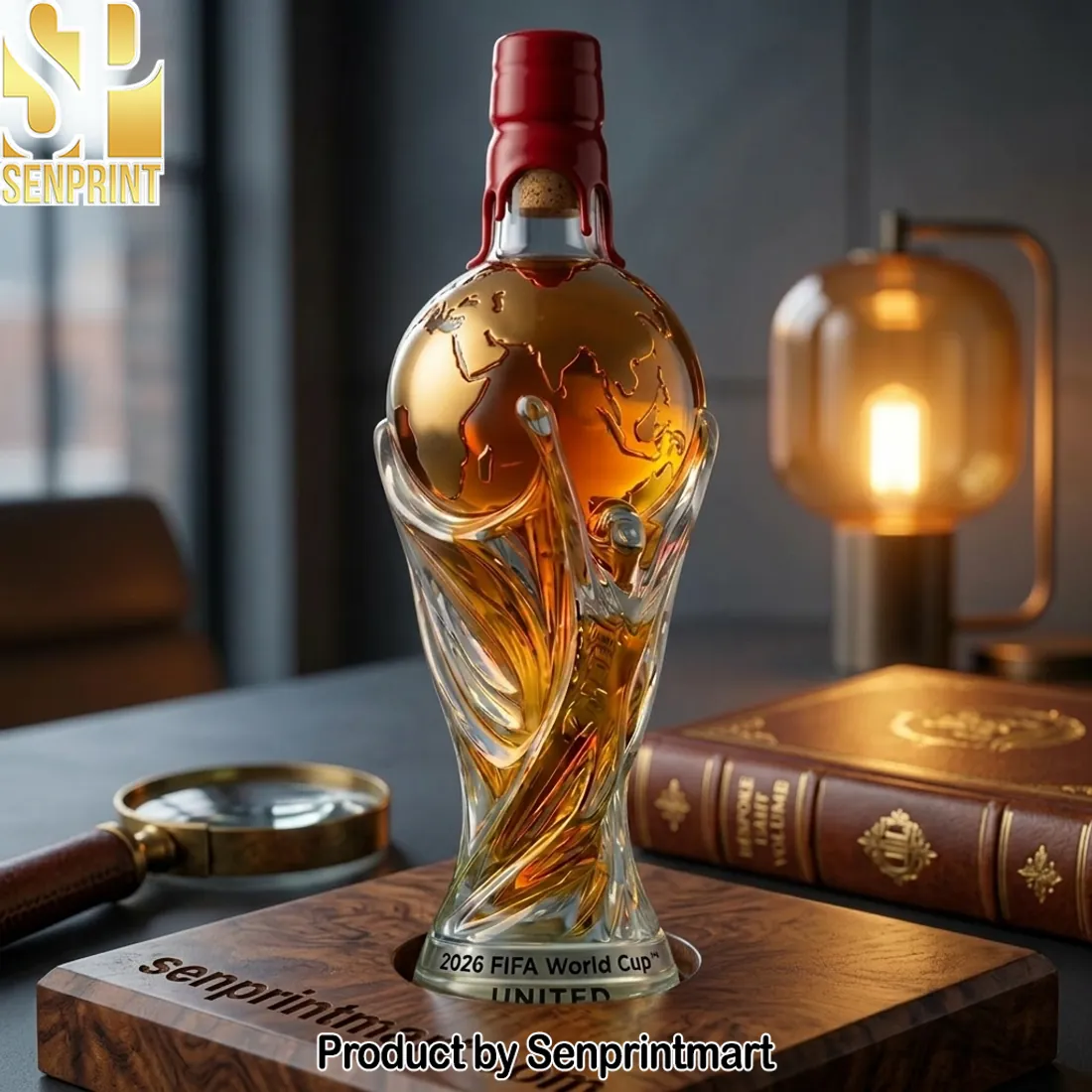 2026 FIFA World Cup United Trophy Limited Edition Glass Wine Bottle