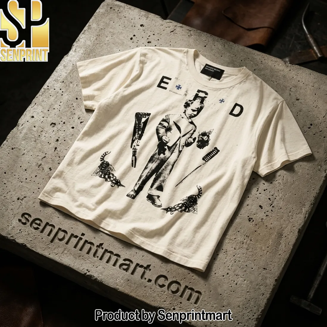 Enfants Riches Deprimes ERD Knox Graphic Vintage Off-White T-Shirt