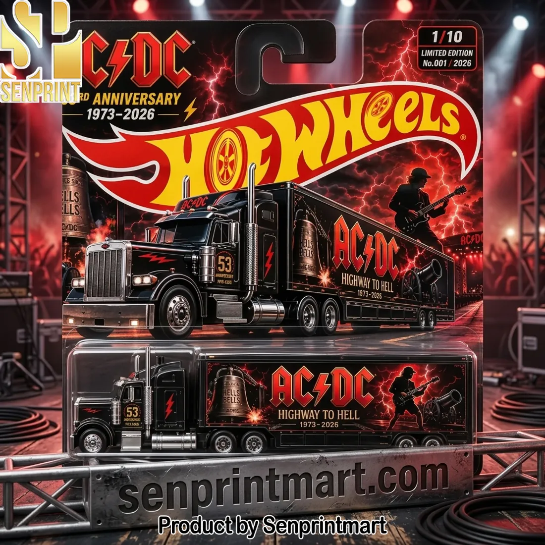 Hot Wheels AC/DC 53rd Anniversary Highway to Hell Die-Cast Toy Truck