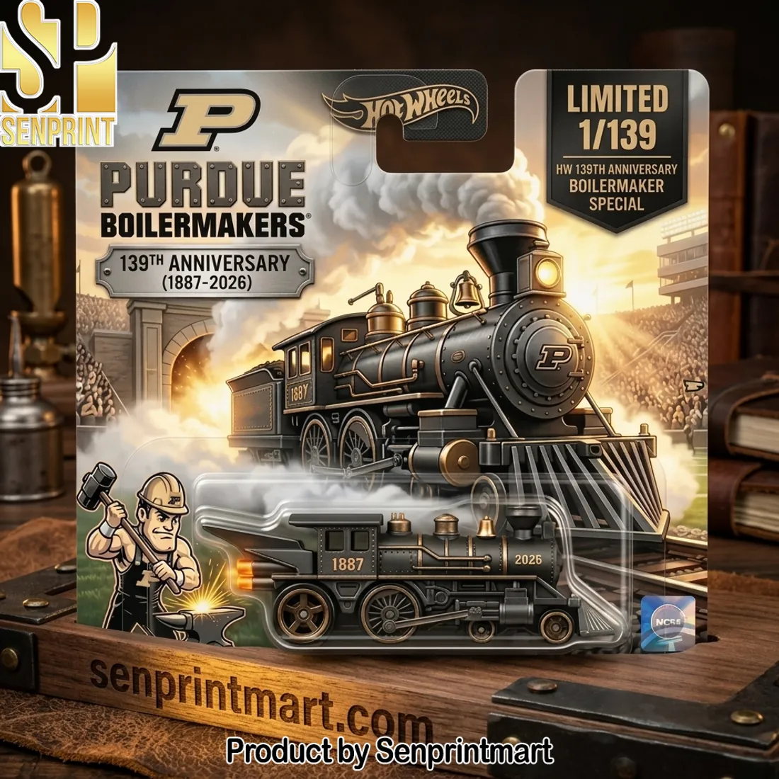 Purdue Boilermakers Hot Wheels 139th Anniversary Limited Edition Train Model