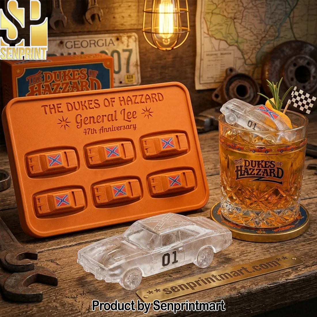 The Dukes of Hazzard General Lee 47th Anniversary 3D Car Silicone Ice Mold