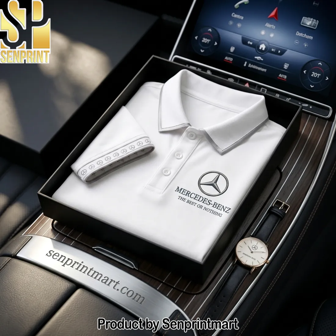 Mercedes-Benz The Best Or Nothing Premium White Polo Shirt