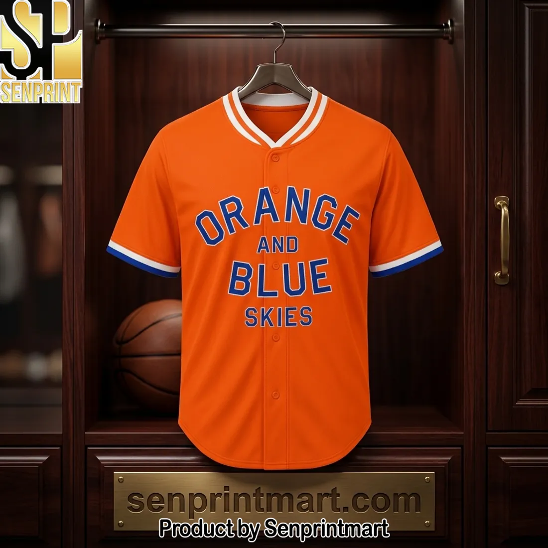 Spike Lee Orange and Blue Skies New York Fan Baseball Jersey