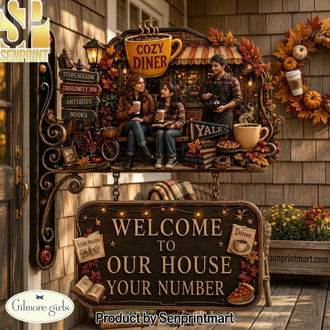Gilmore Girls Stars Hollow Personalized Welcome To Our House Sign