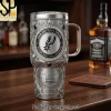 Georgia Bulldogs Sanford Stadium Luxury Gold Filigree 40oz Tumbler with Lid and Straw