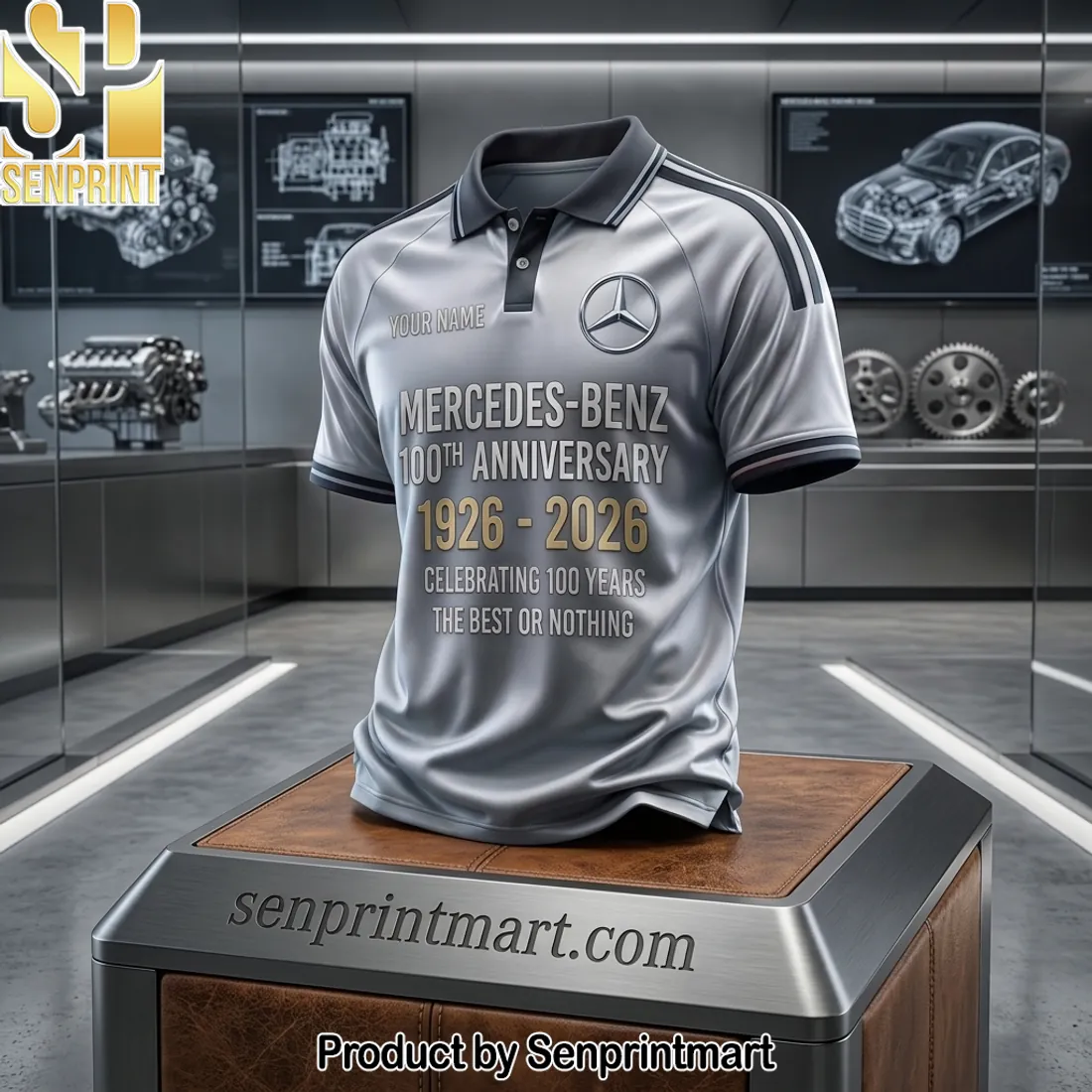 Personalized Mercedes-Benz 100th Anniversary 1926-2026 Polo Shirt