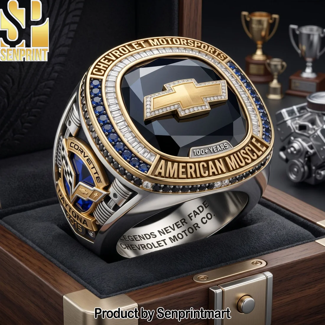 Chevrolet Motorsports Corvette American Muscle Daytona 2015 Commemorative Championship Ring Chevrolet Motorsports Corvette American Muscle Daytona 2015 Commemorative Championship Ring