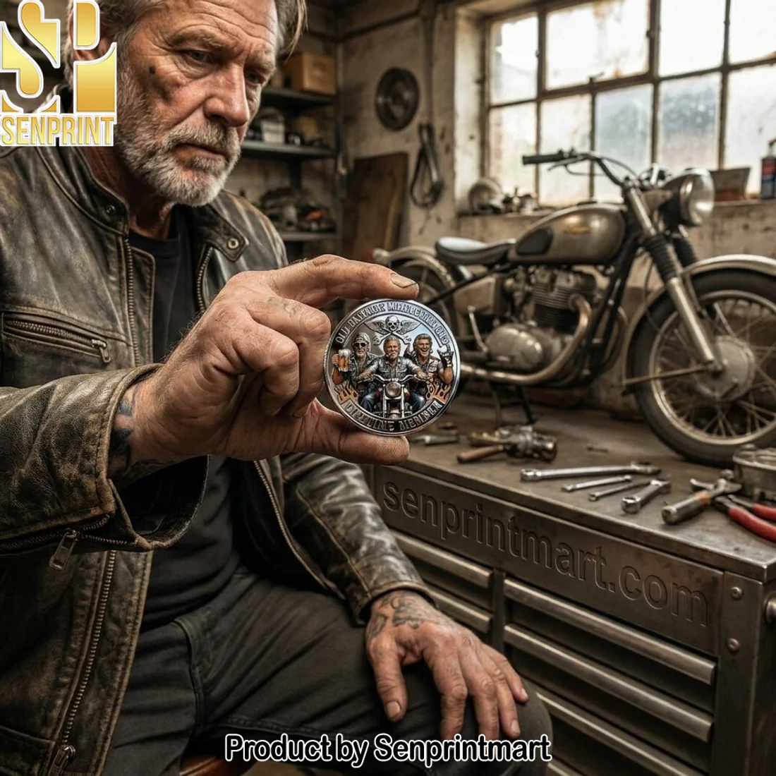 Old Bastards Motorcycle Club Lifetime Member Titties and Freedom Double Sided Biker Challenge Coin Old Bastards Motorcycle Club Lifetime Member Titties and Freedom Double Sided Biker Challenge Coin