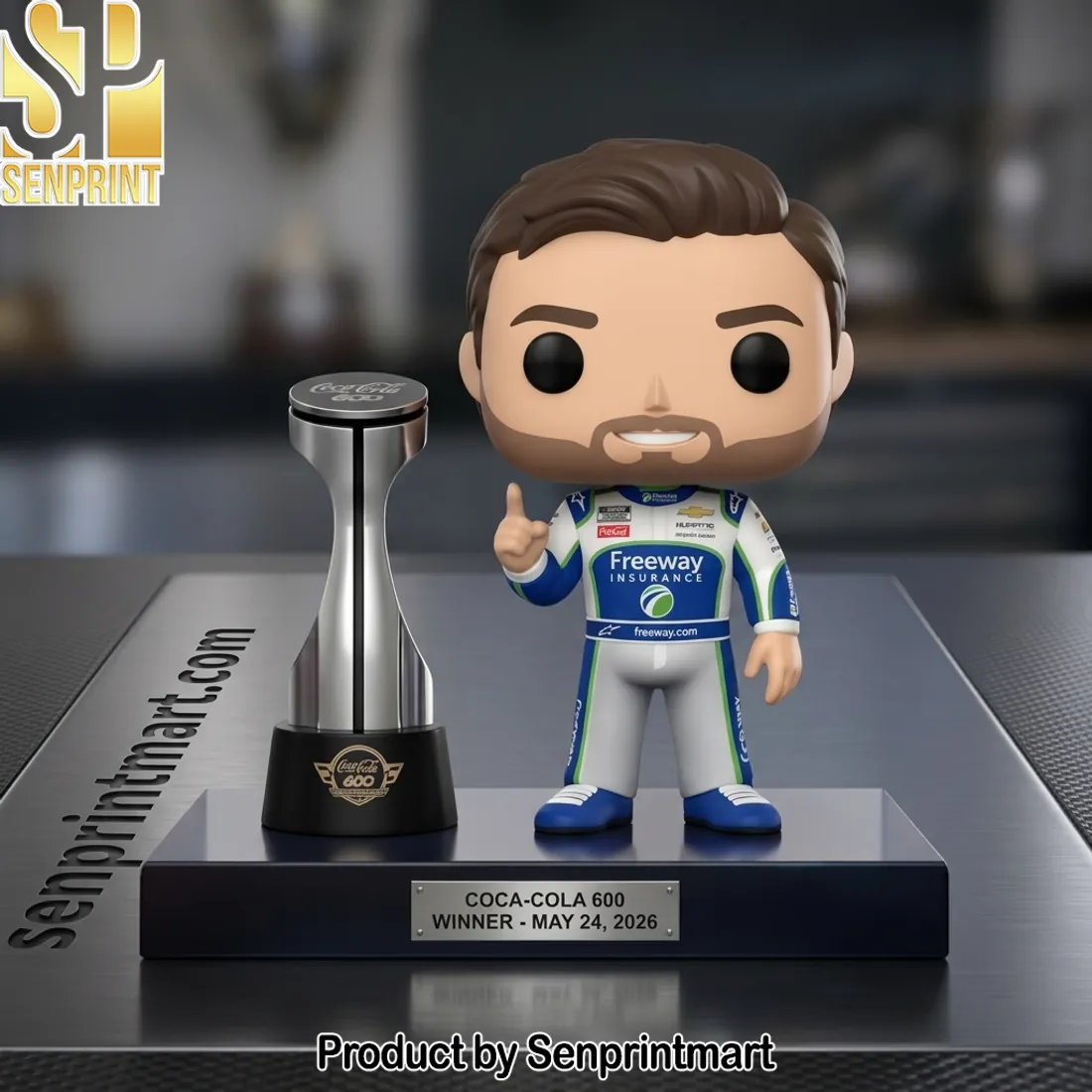Coca-Cola 600 Winner Freeway Insurance Commemorative Racing Vinyl Figure