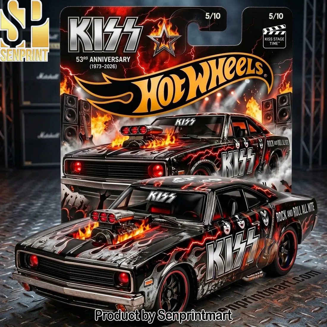 Hot Wheels KISS 53rd Anniversary Rock And Roll All Nite Die-Cast Car