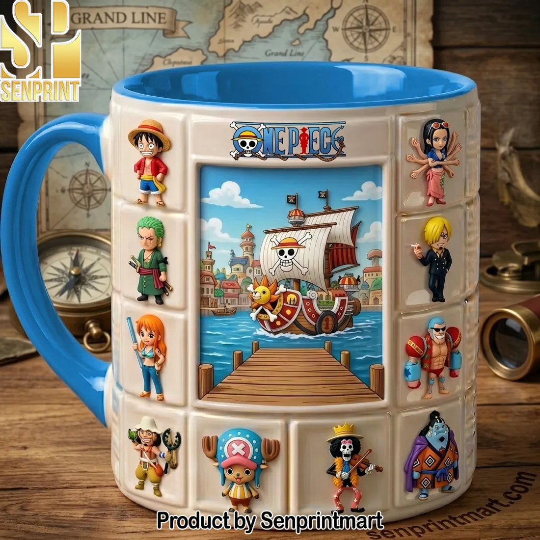 One Piece Straw Hat Pirates 3D Character Collectible Mug