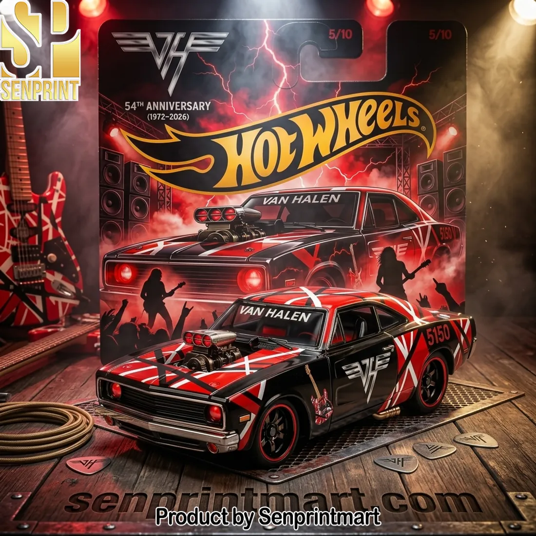 Hot Wheels Van Halen 54th Anniversary 1972-2026 Die Cast Model