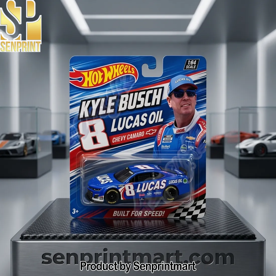 Hot Wheels Kyle Busch #8 Lucas Oil Chevy Camaro 1:64 Scale Die-Cast Model