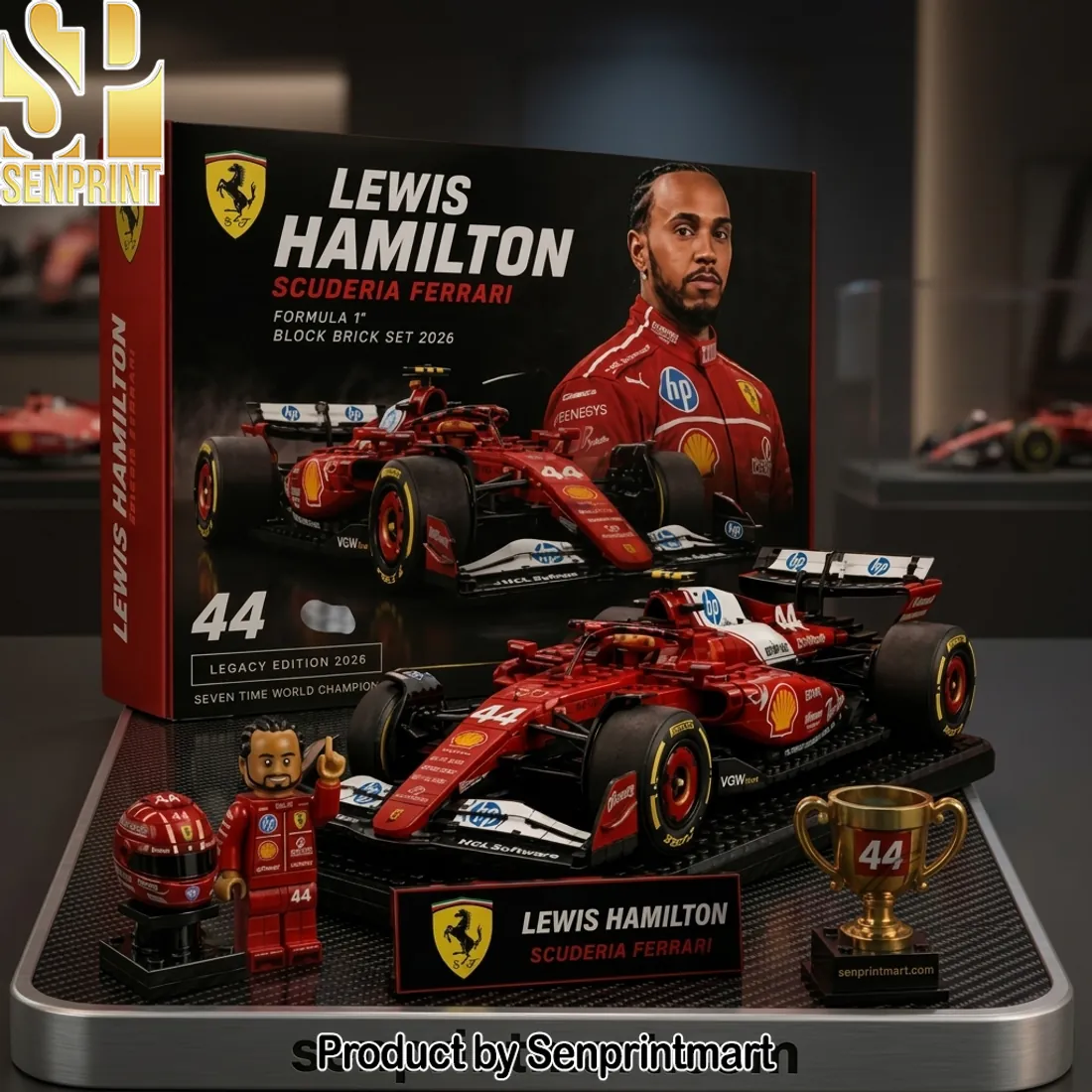 Lewis Hamilton Scuderia Ferrari Formula 1 Legacy Edition Block Brick Set