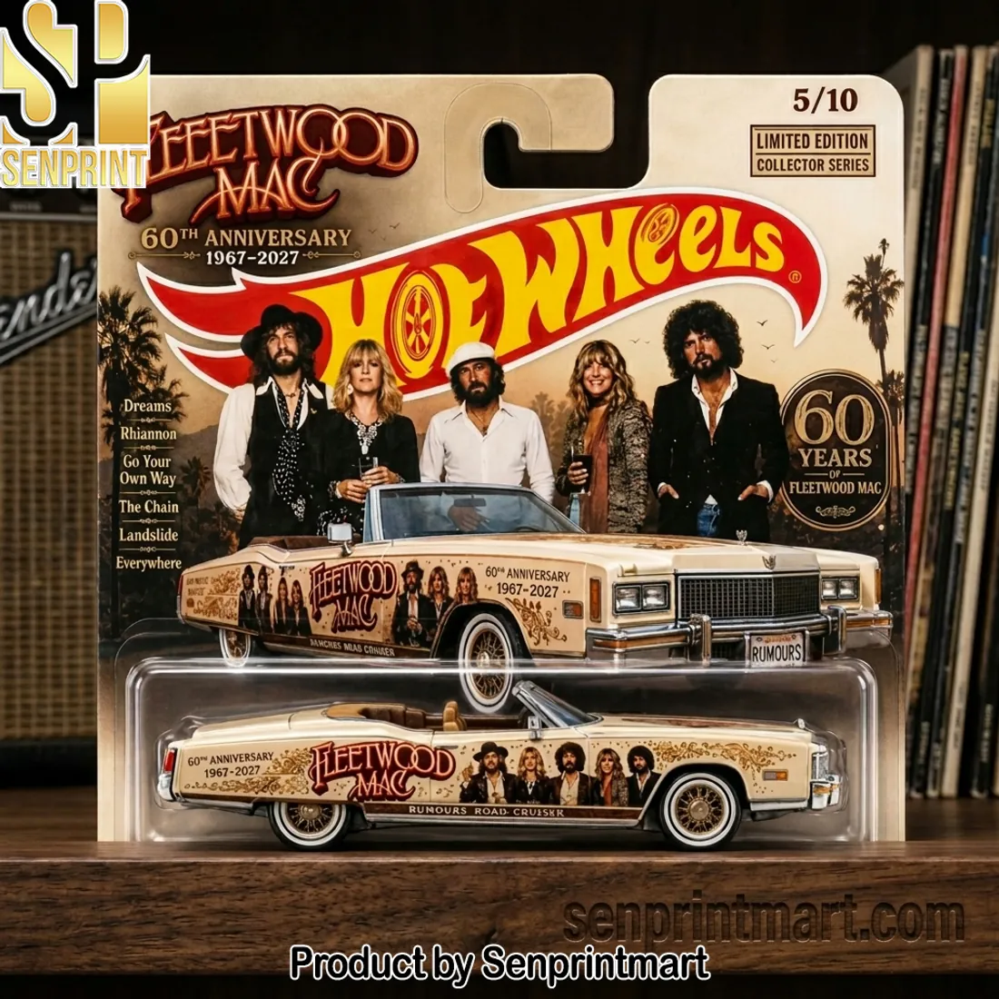 Hot Wheels Fleetwood Mac 60th Anniversary Rumours Cadillac Eldorado Die-Cast Car
