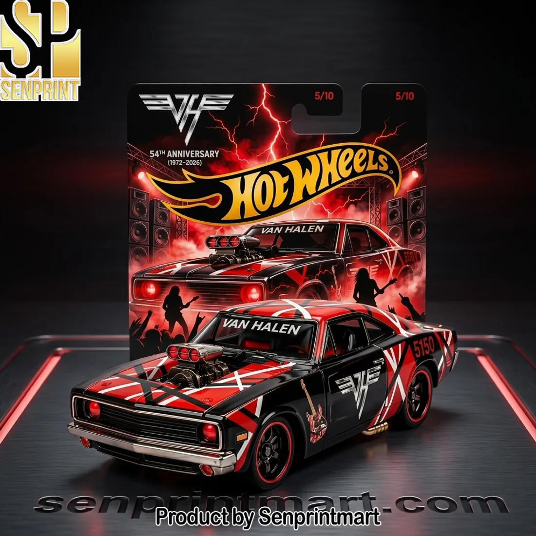 Hot Wheels Van Halen 54th Anniversary 1972-2026 Special Edition Diecast Car