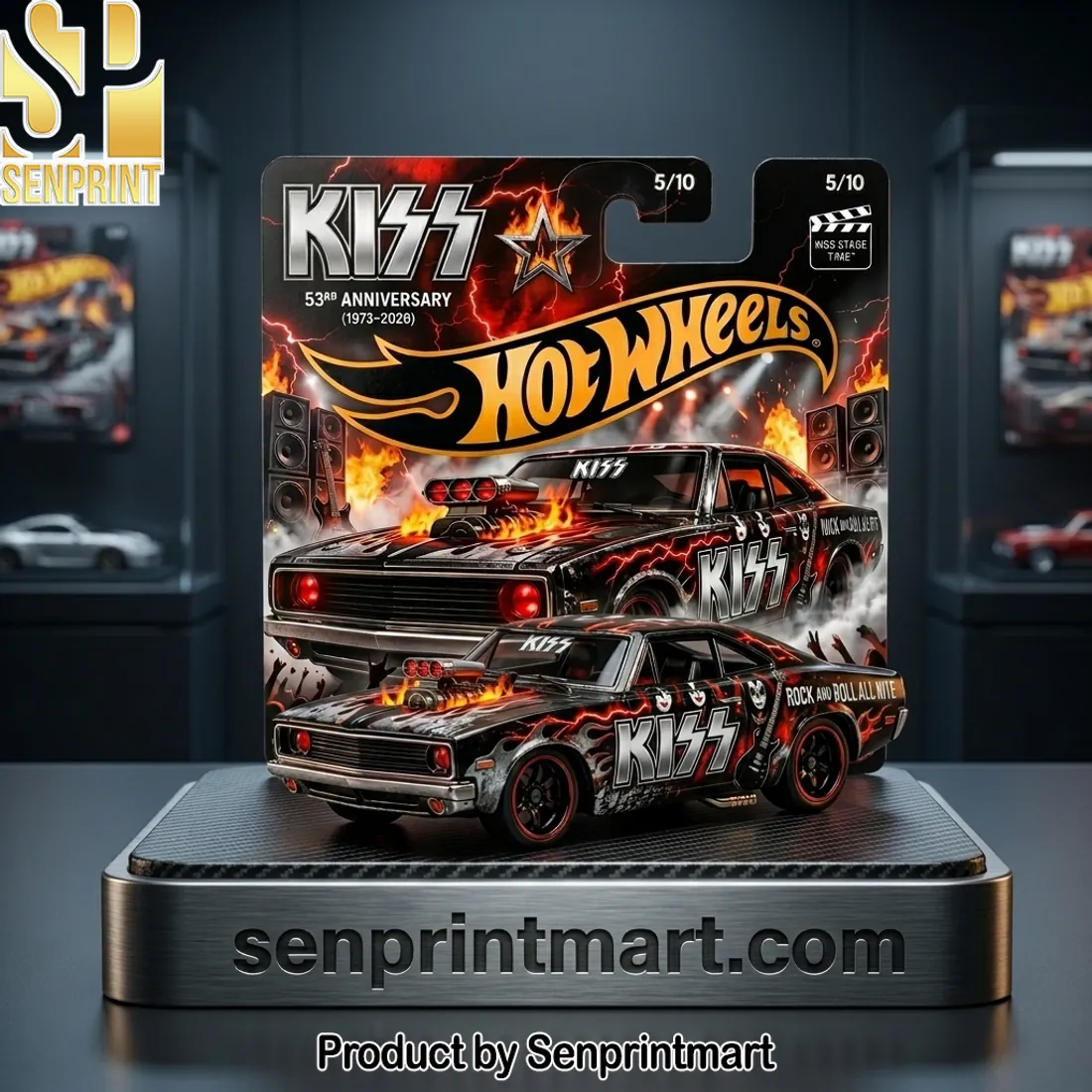 KISS 53rd Anniversary Rock And Roll All Nite Collectible Die-Cast Car