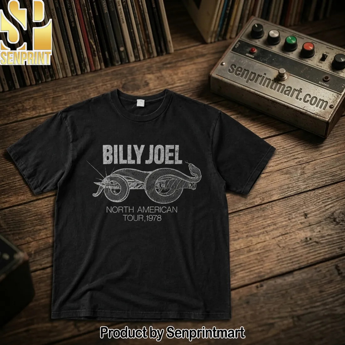 Billy Joel North American Tour 1978 Vintage Graphic T-Shirt