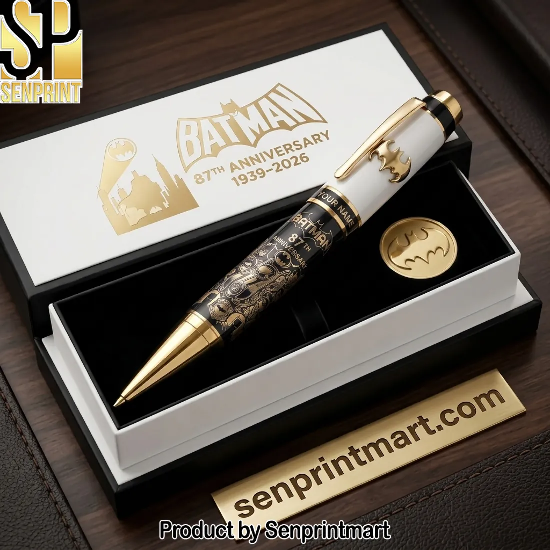 Batman 87th Anniversary 1939-2026 Personalized Gold Ballpoint Pen