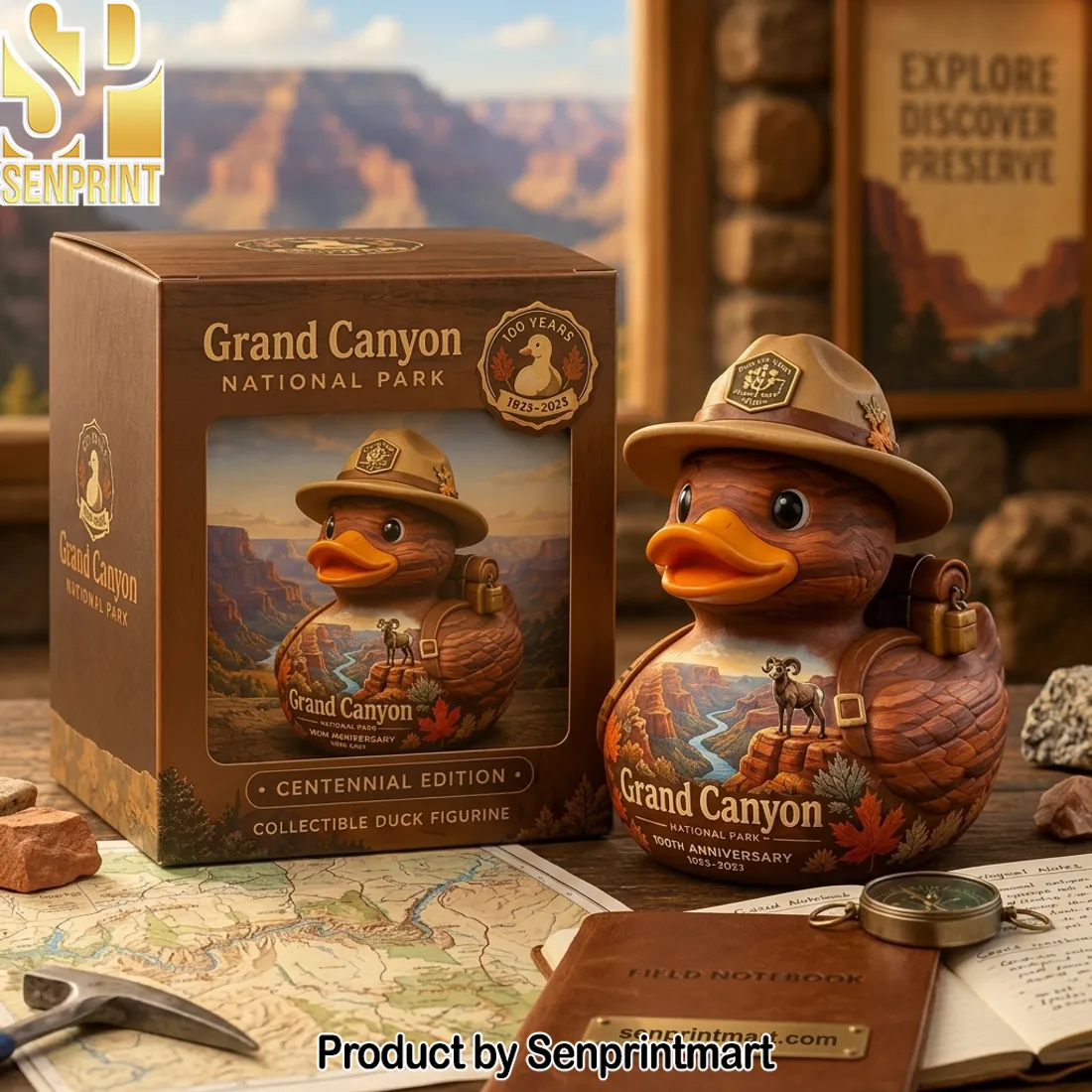 Grand Canyon National Park Centennial Edition 100th Anniversary Ranger Collectible Duck Figurine
