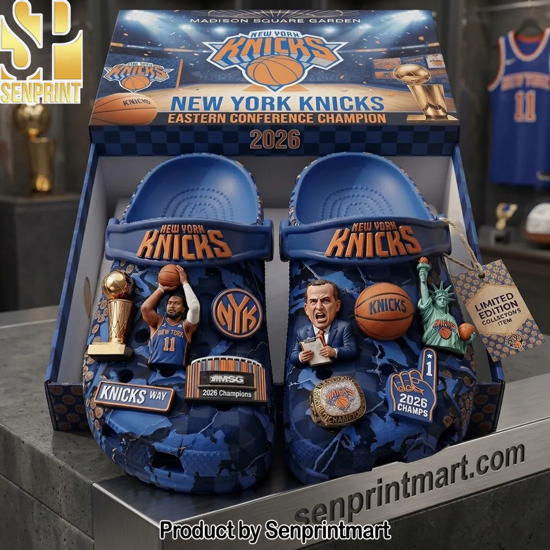 New York Knicks 2026 Eastern Conference Champions Limited Edition Clogs