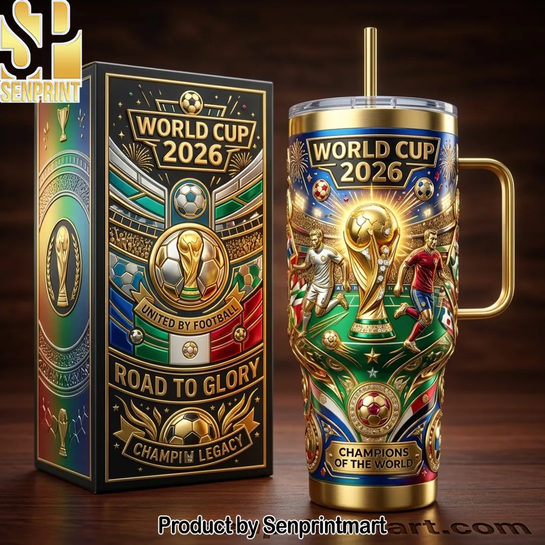 World Cup 2026 Road to Glory Commemorative Gold Insulated Tumbler