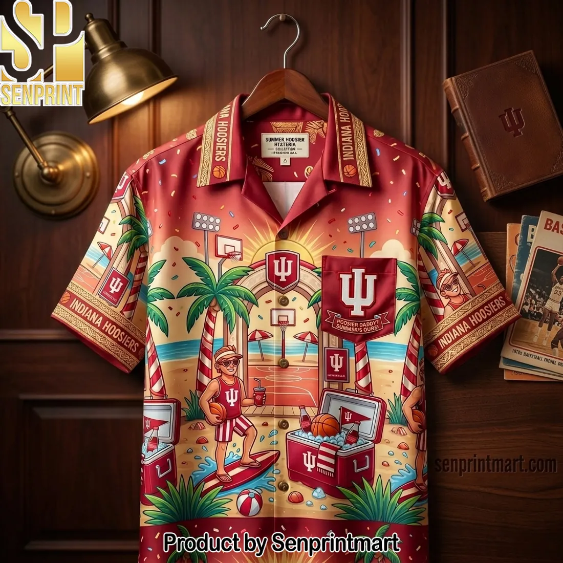 Indiana Hoosiers Retro Tropical Beach Summer Hawaiian Shirt