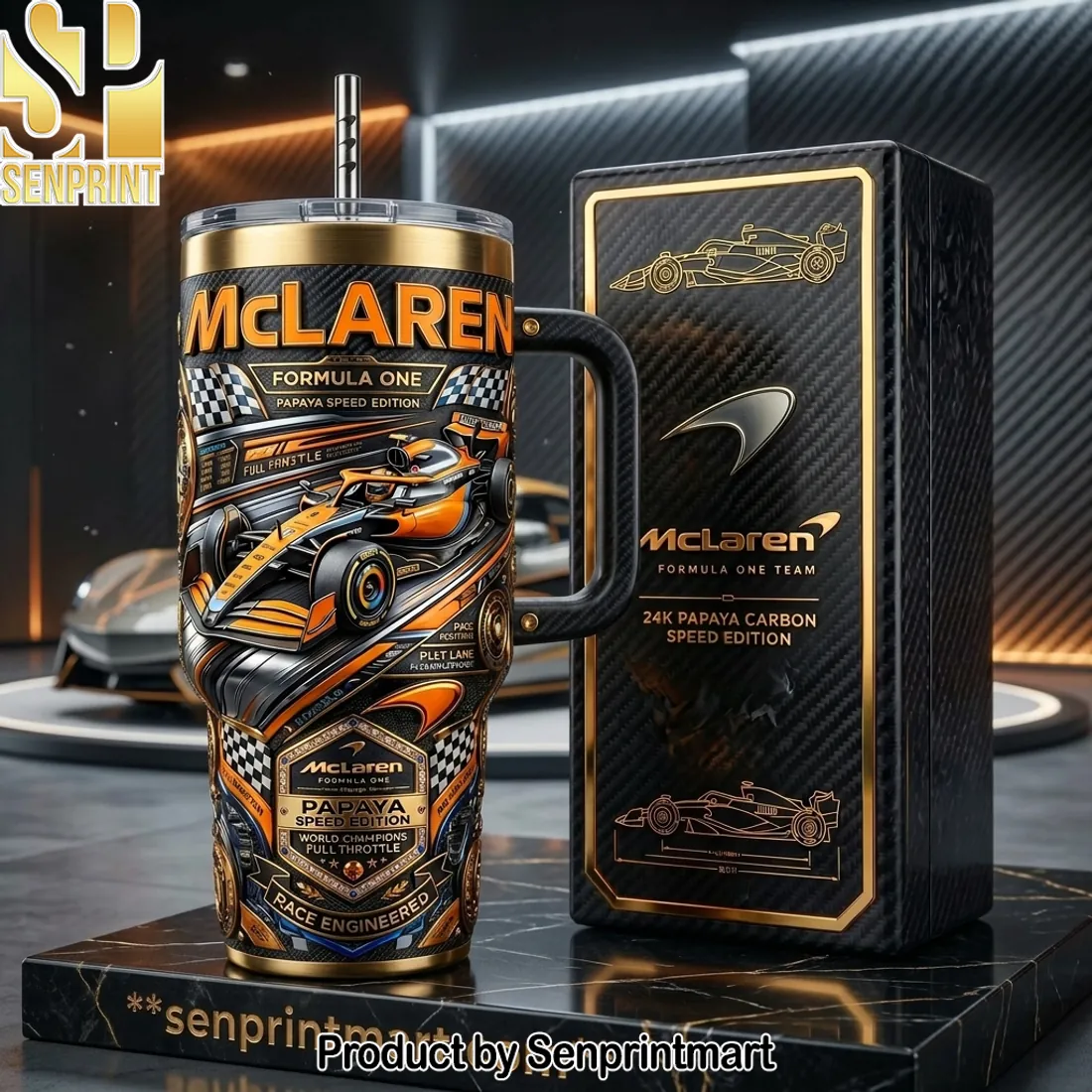 McLaren Formula One Papaya Speed Edition 40oz Tumbler With Handle