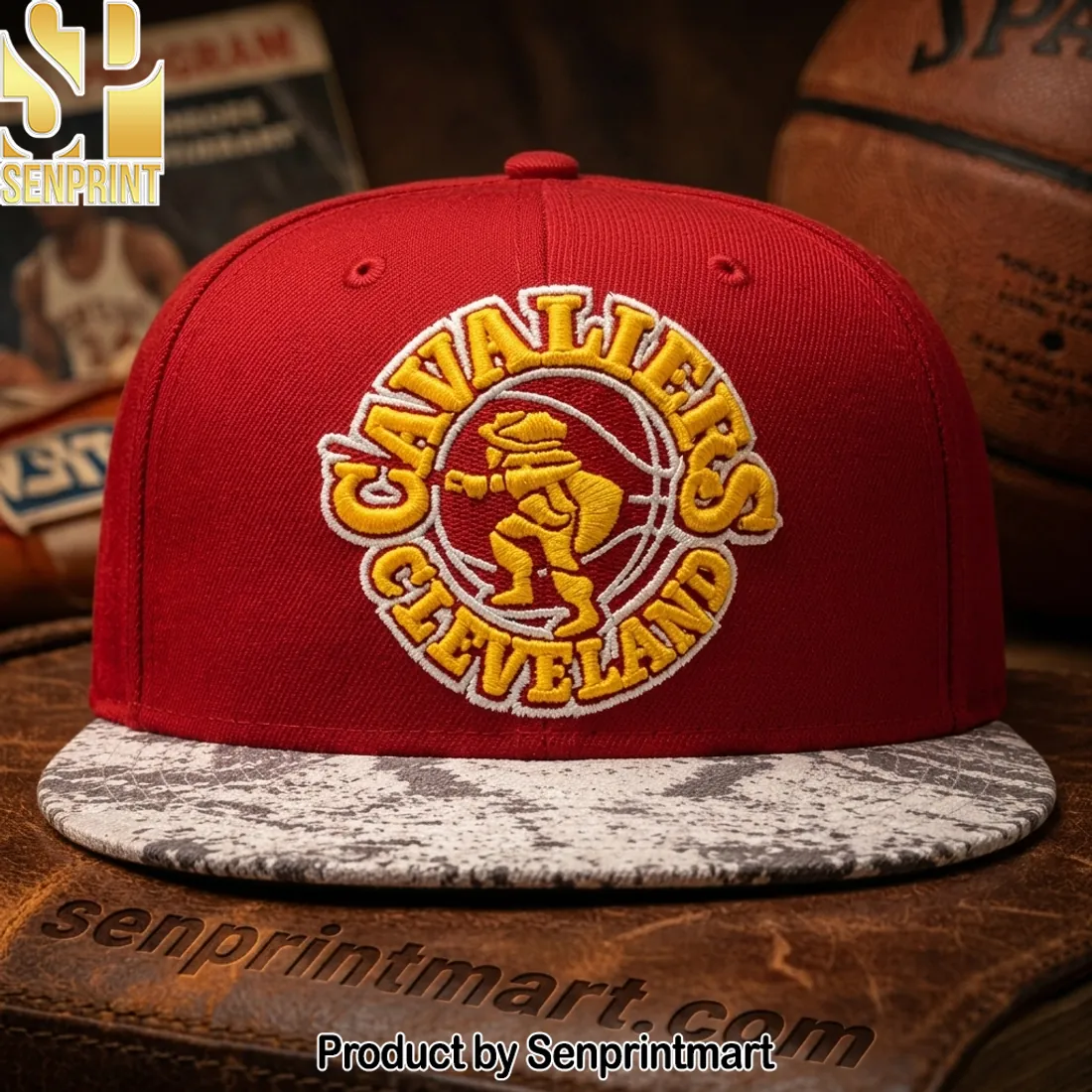 Cleveland Cavaliers NBA Red Speckled Brim Snapback Hat