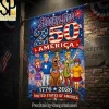 Scooby-Doo Patriotic America 250th Anniversary 1776-2026 USA Decorative Outdoor House Flag