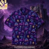 Masters of the Universe Skeletor and Panthor Purrr-fectly Evil Purple Retro Hawaiian Shirt