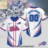Buffalo Bills Personalized Game Day Custom Name and Number White Baseball Jersey