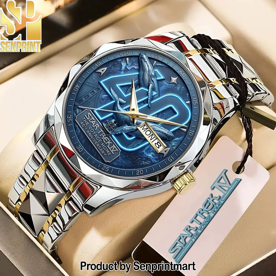 Star Trek IV The Voyage Home 40th Anniversary Commemorative Humpback Whale Two-Tone Luxury Quartz Watch Star Trek IV The Voyage Home 40th Anniversary Commemorative Humpback Whale Two-Tone Luxury Quartz Watch