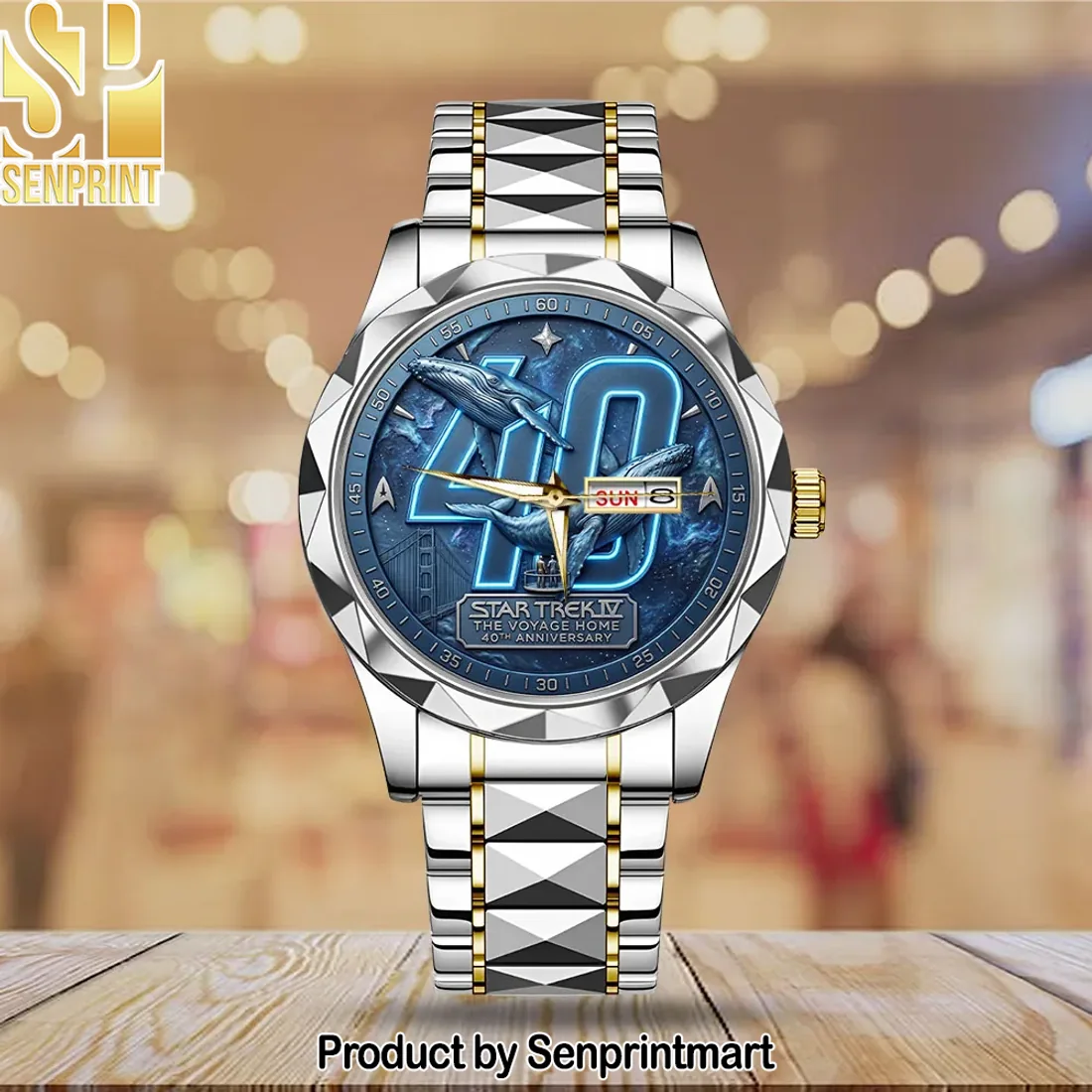 Star Trek IV The Voyage Home 40th Anniversary Commemorative Humpback Whale Two-Tone Luxury Quartz Watch Star Trek IV The Voyage Home 40th Anniversary Commemorative Humpback Whale Two-Tone Luxury Quartz Watch