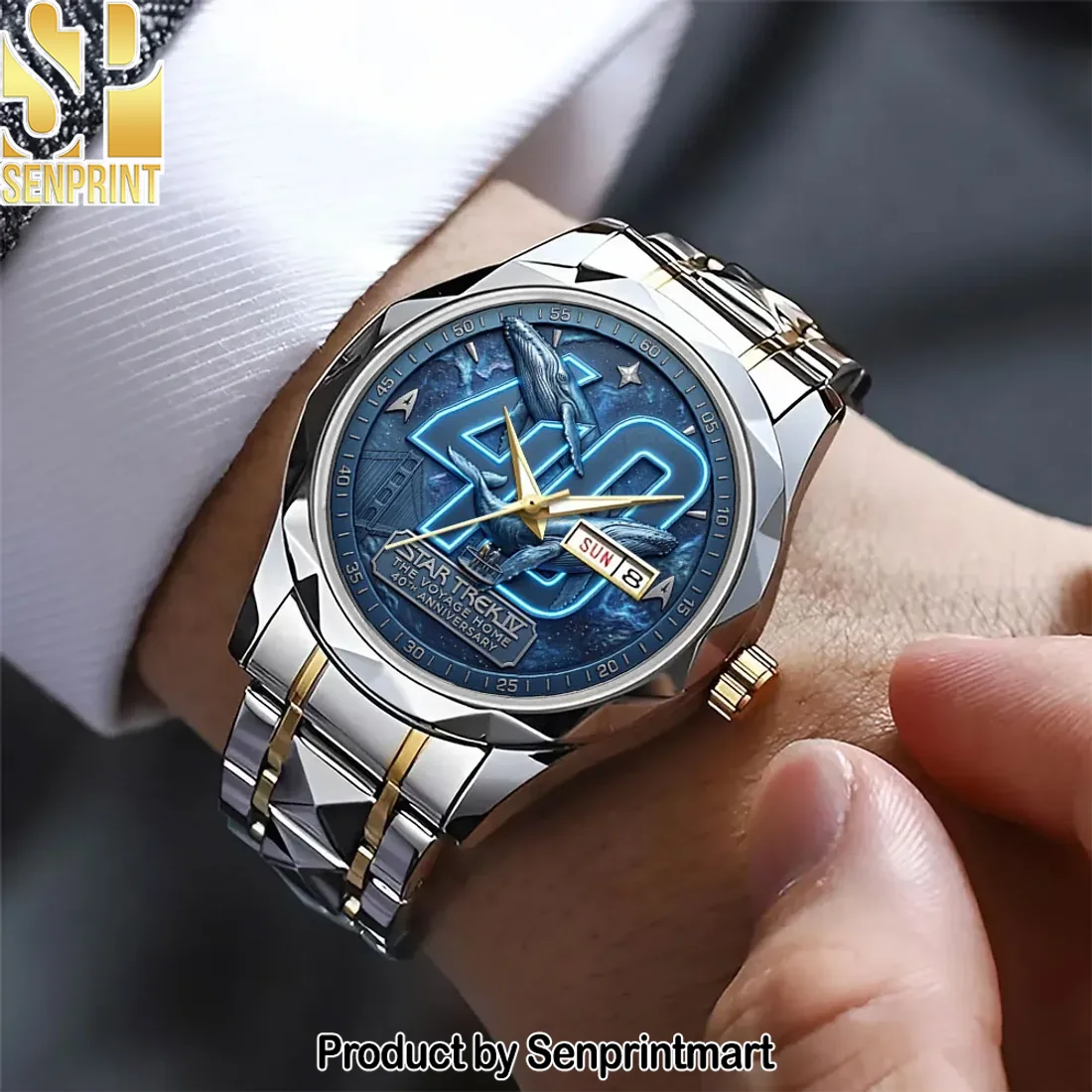 Star Trek IV The Voyage Home 40th Anniversary Commemorative Humpback Whale Two-Tone Luxury Quartz Watch Star Trek IV The Voyage Home 40th Anniversary Commemorative Humpback Whale Two-Tone Luxury Quartz Watch