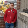 Custom Ottawa Redblacks CFL Personalized Red Waffle Knit Full-Zip Zipper Sweater