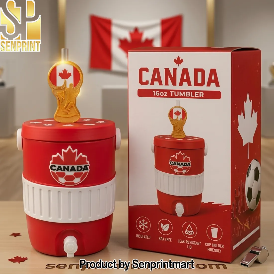 Canada Soccer FIFA World Cup 2026 Stadium Trophy Tumbler