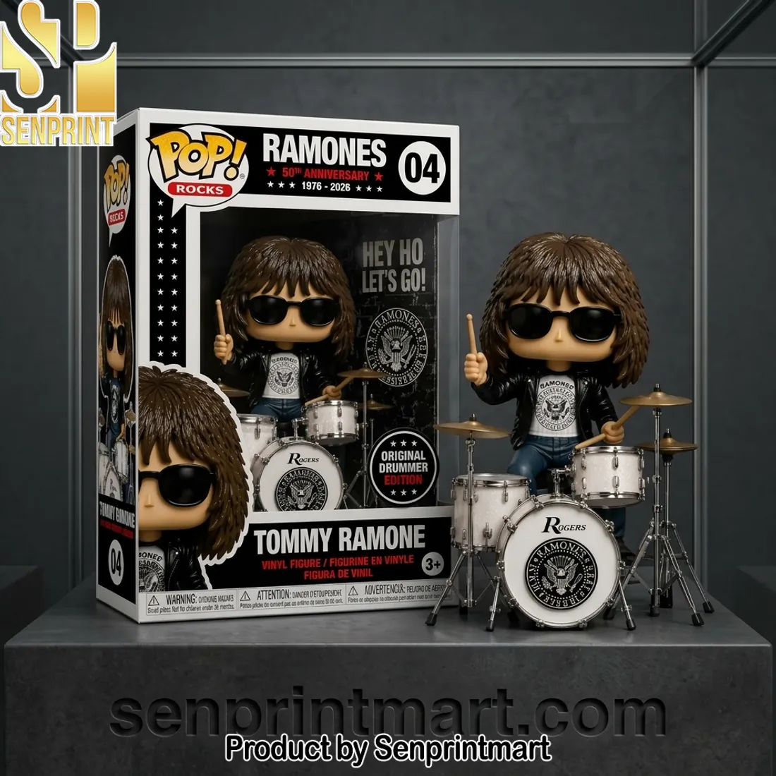 Ramones 50th Anniversary Original Drummer Tommy Pop Figure