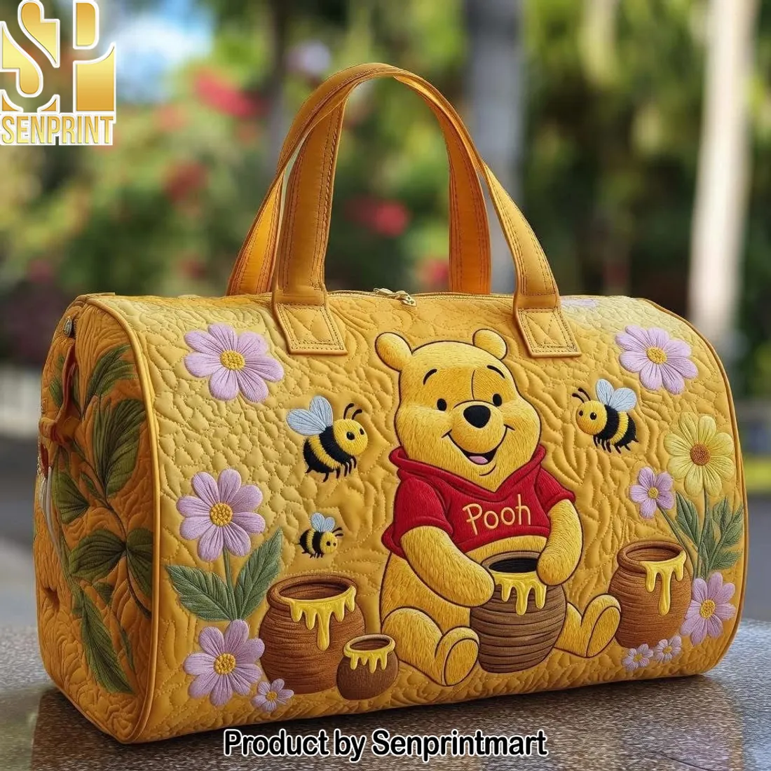 Winnie the Pooh Quilted Honey Pot Embroidered Duffle Bag