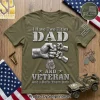 Personalized I Have Two Titles Dad And Veteran Fist Bump Custom Kids Names Patriotic Military T-Shirt