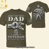 Personalized I Have Two Titles Dad And Veteran Fist Bump Custom Kids Names Patriotic Military T-Shirt