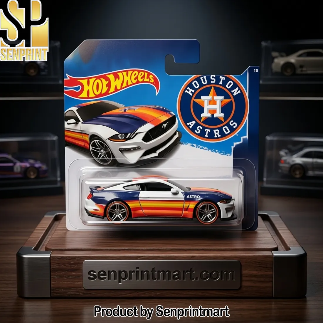 Hot Wheels MLB Houston Astros Retro Stripe Mustang Diecast Car