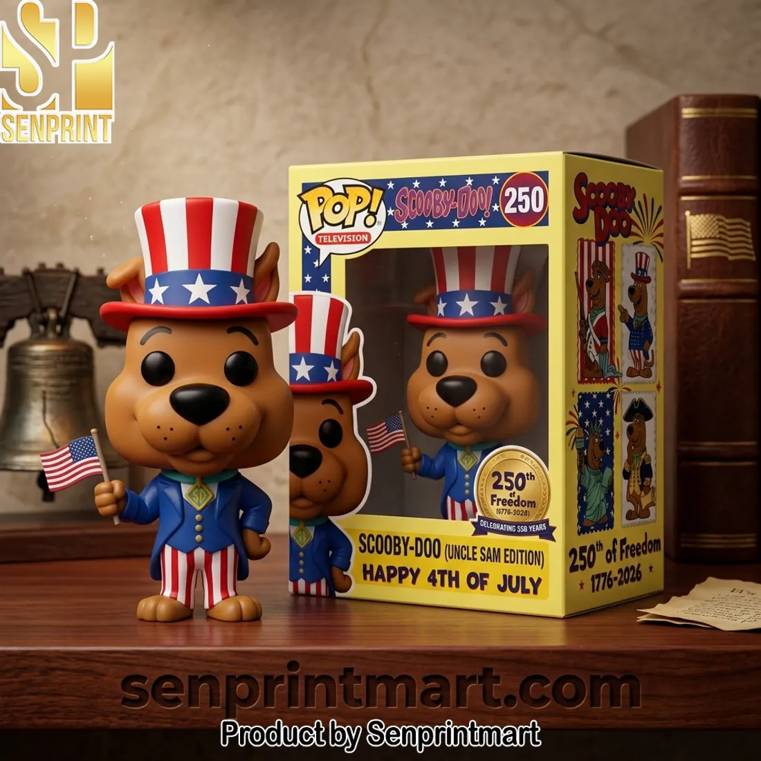 Scooby-Doo Uncle Sam Edition 250th of Freedom Patriotic Collectible Vinyl Figure