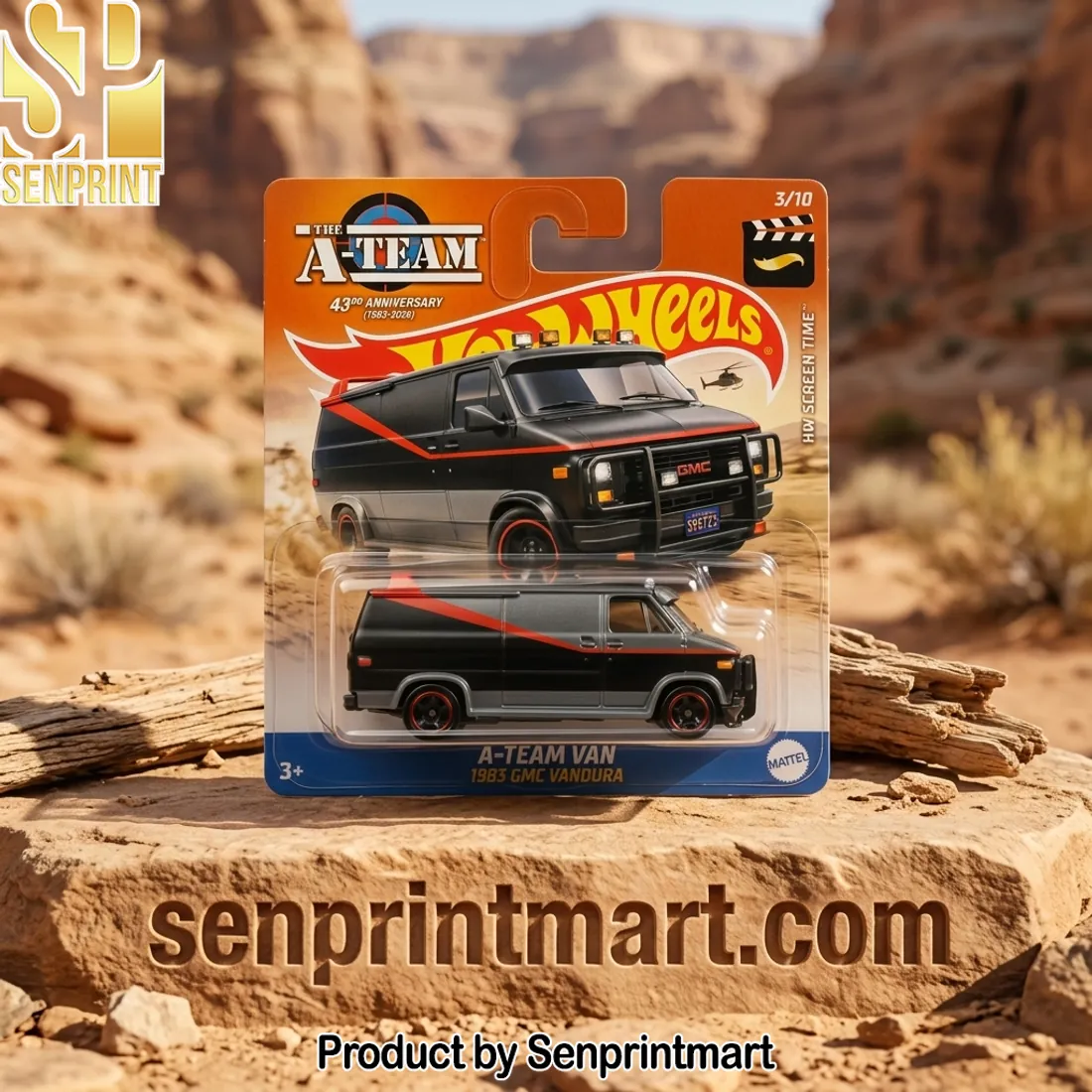 Hot Wheels The A-Team 1983 GMC Vandura 43rd Anniversary Die-Cast Toy Car
