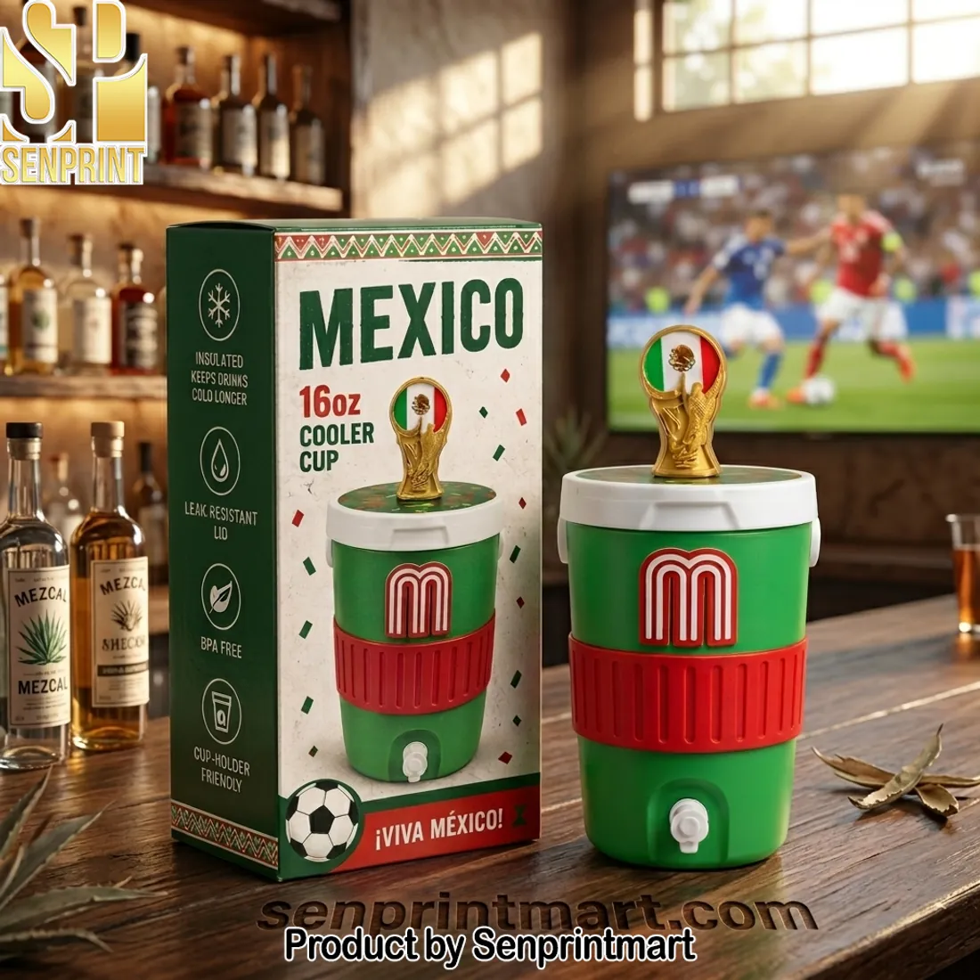 Mexico National Football Team World Cup Trophy Mini Cooler Cup