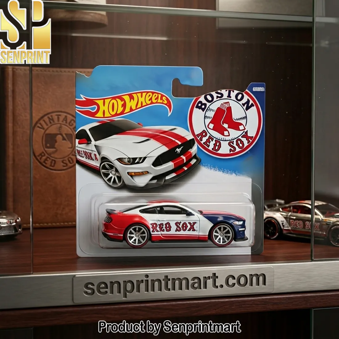 Boston Red Sox Hot Wheels Ford Mustang Official Toy Car