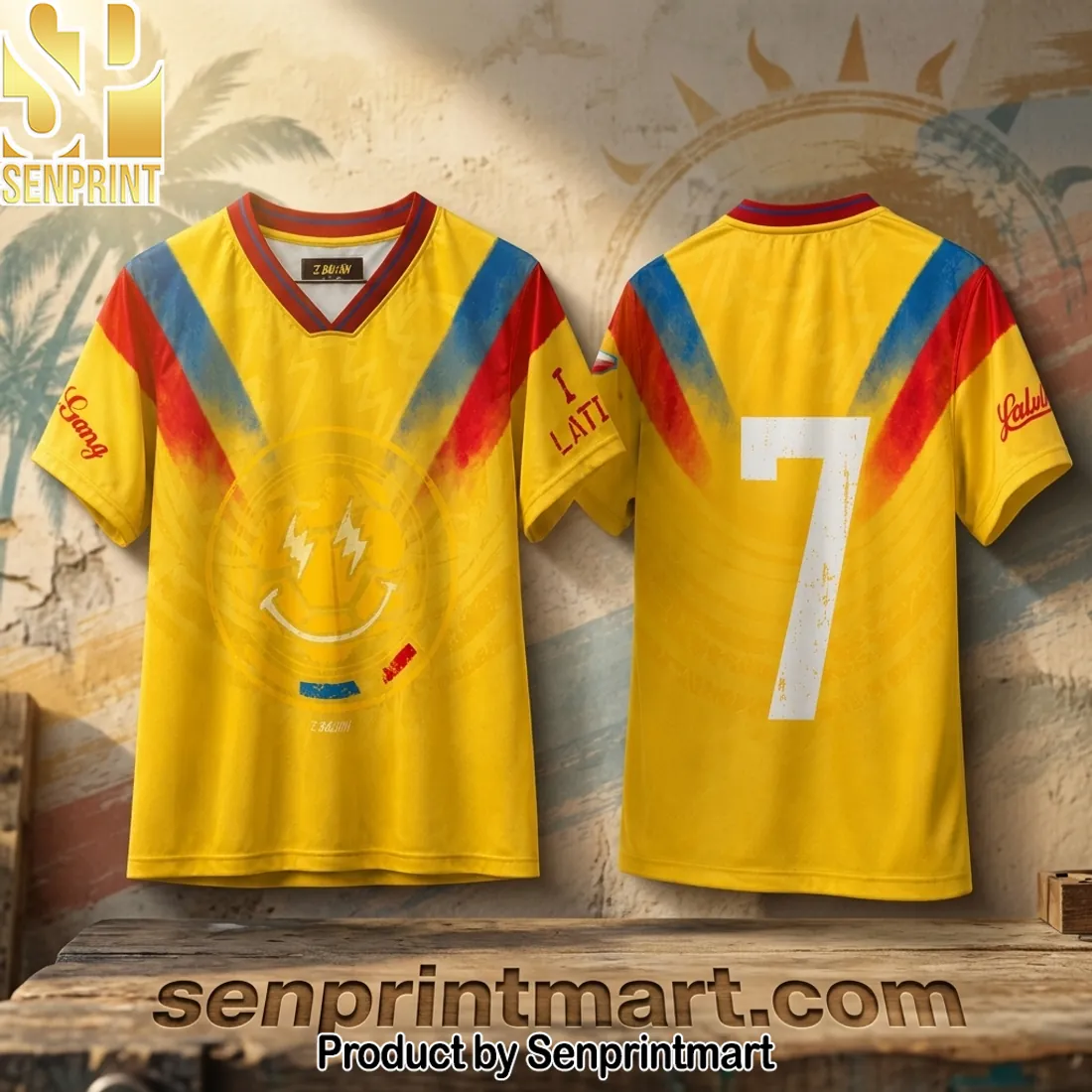 J Balvin #7 Colombia Soccer Jersey