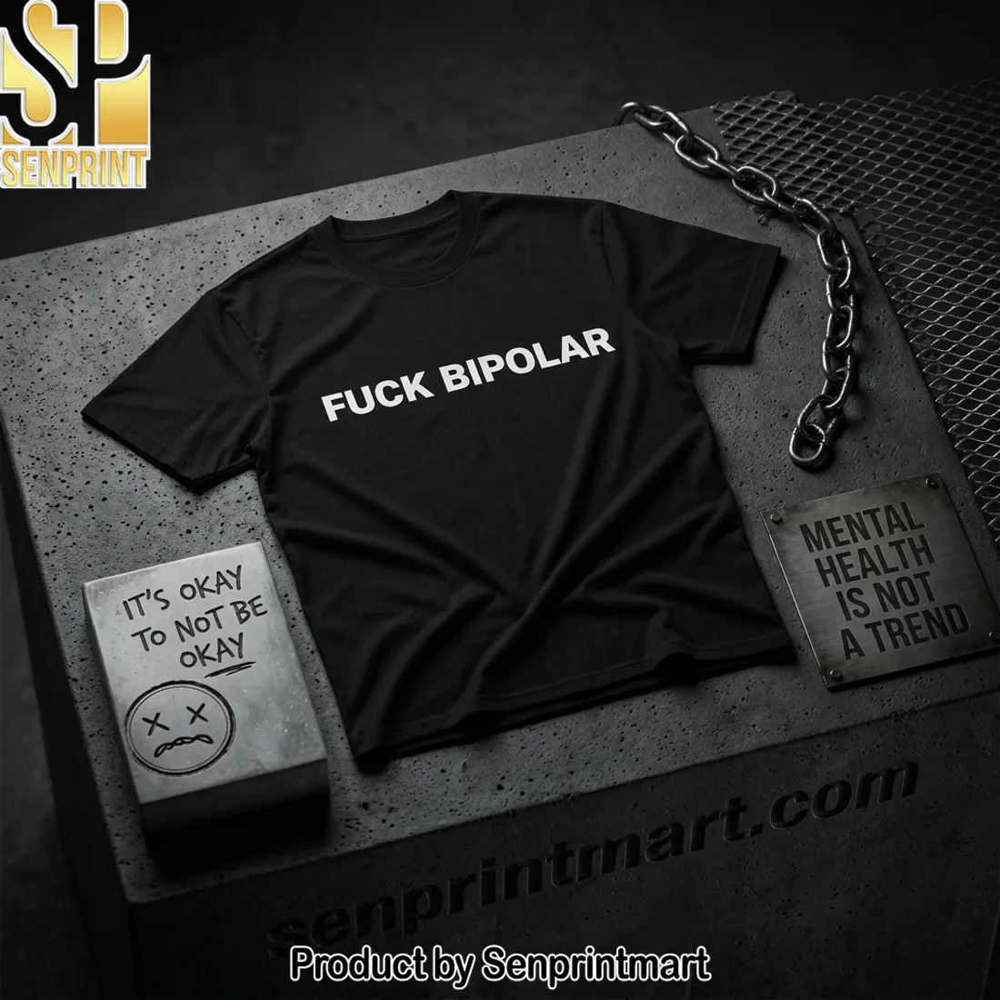 Fuck Bipolar Mental Health Awareness T-Shirt